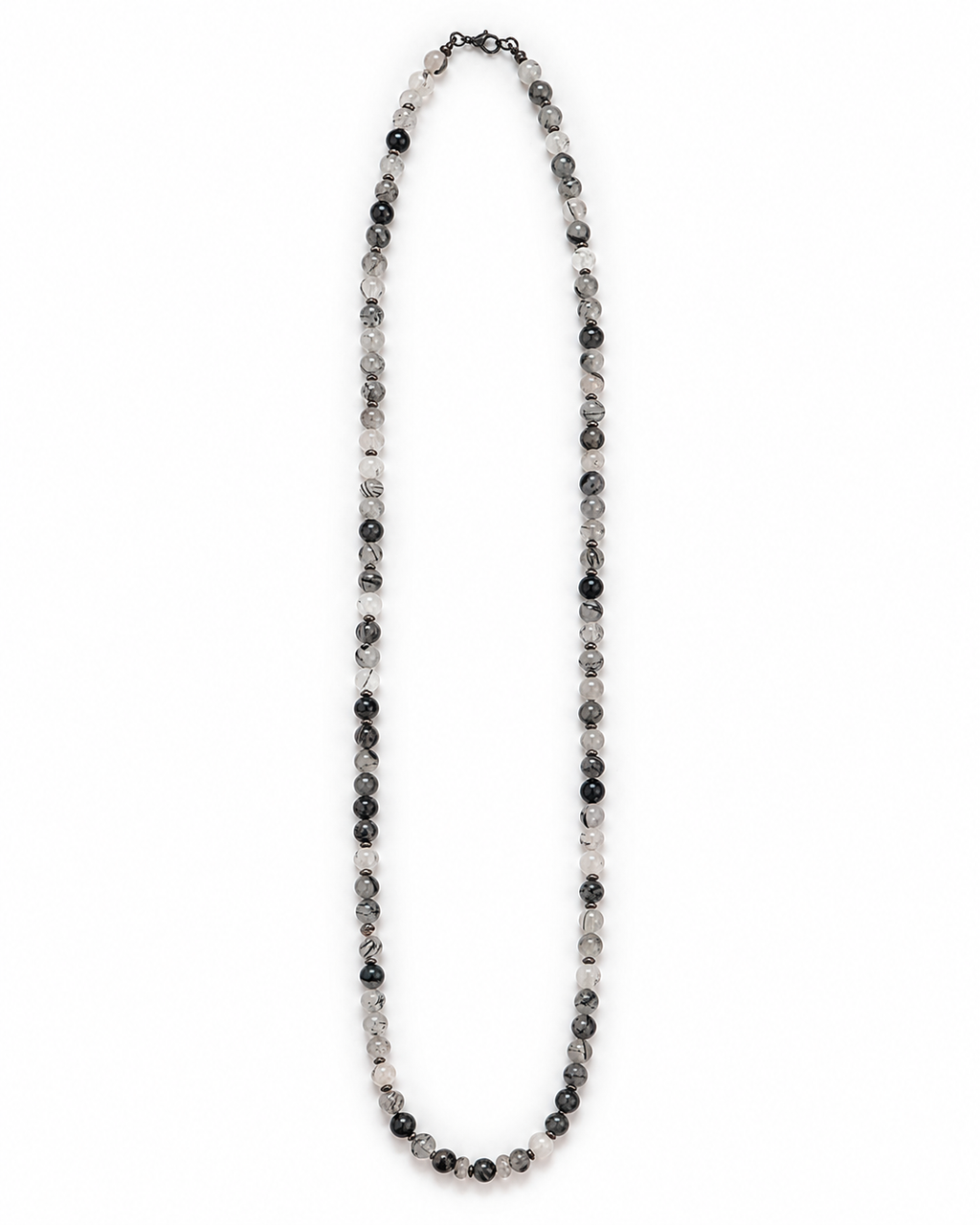 InstaGlam - Tourmalinated Quartz 38" Long Necklace — Upcycled One-of-a-Kind Collection