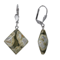 Rhyolite Diamond Shape Drop Earrings