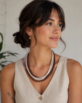 InstaGlam Five-Strand Pearl & Crystal Necklace with Elephant Charm