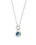 Aurora Borealis Crystal Open Teardrop Pendant Necklace