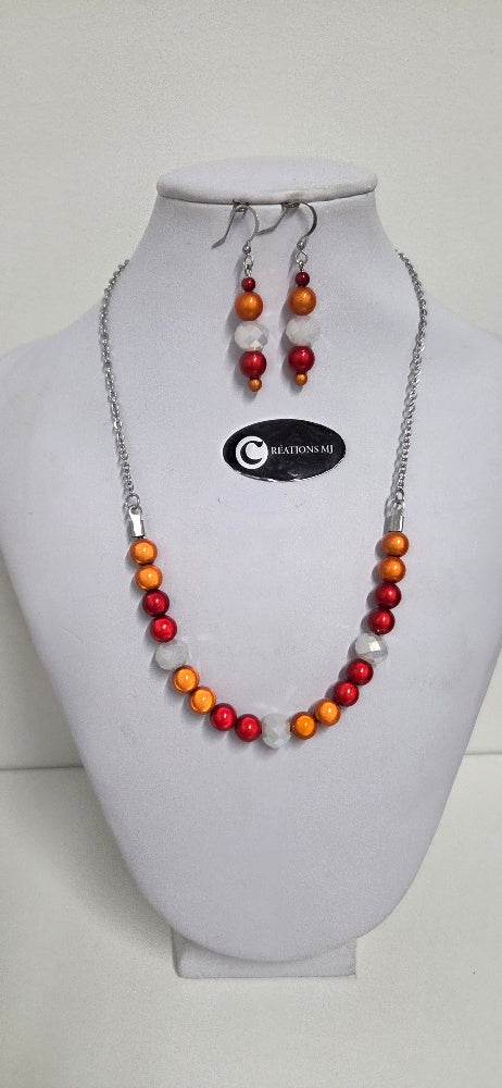 Collier court et b-d'oreilles par Créations MJ