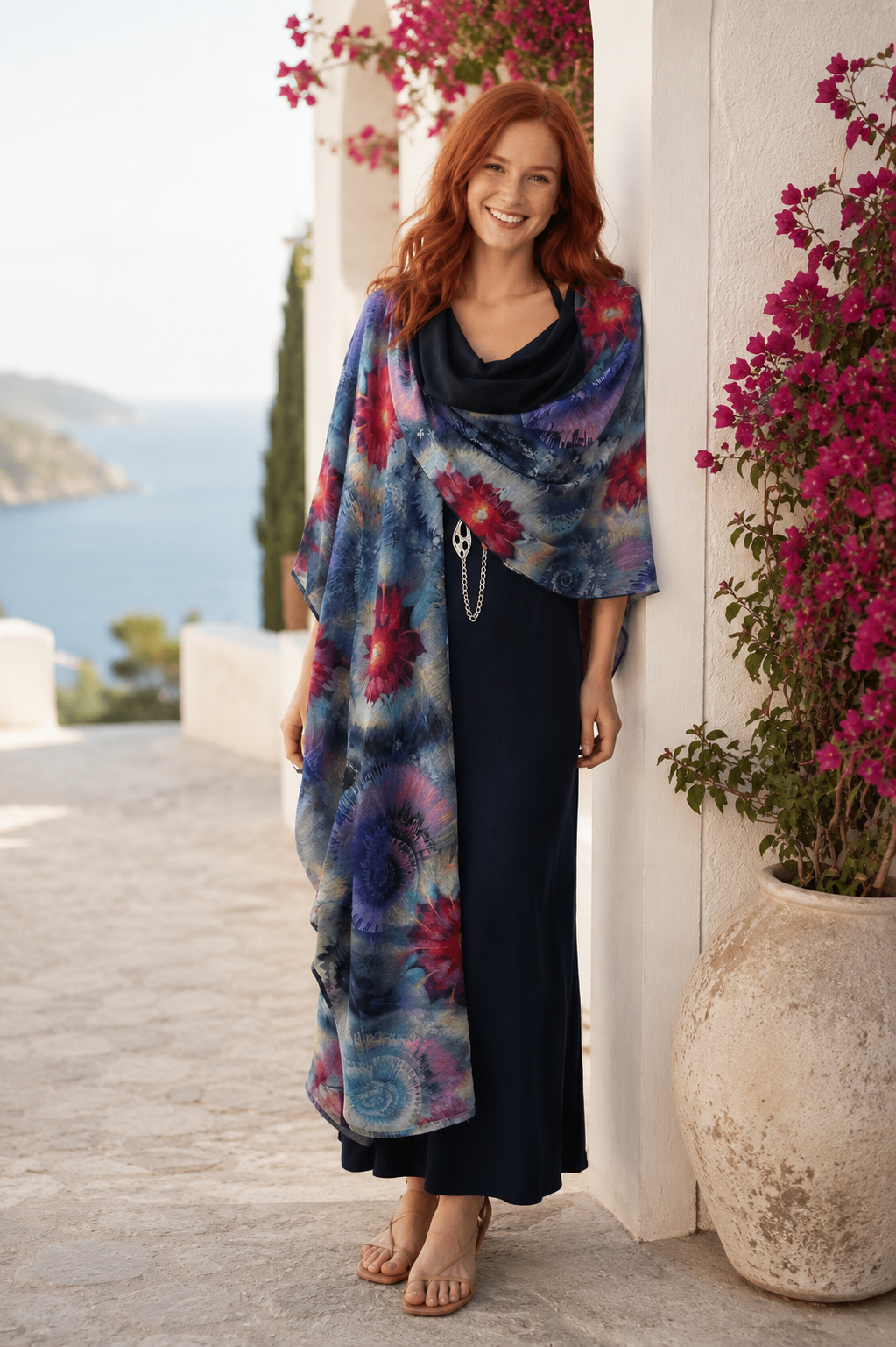 Cape Réversible Tendance Lilas / Noir Uni par Boutique Anne de Shalla