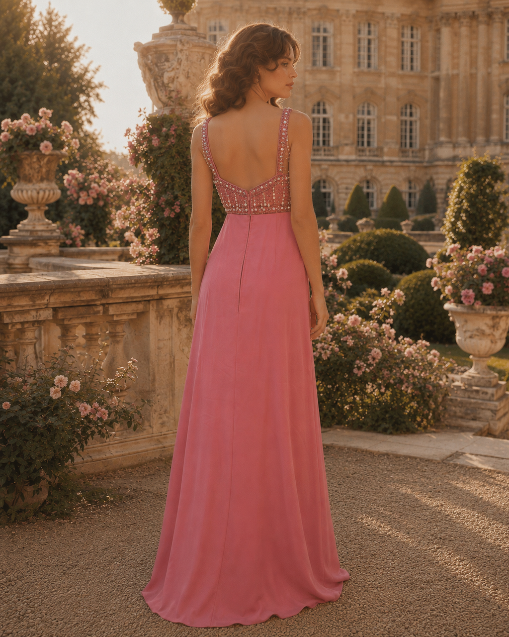Robe vintage années 70 - Rose de Marly