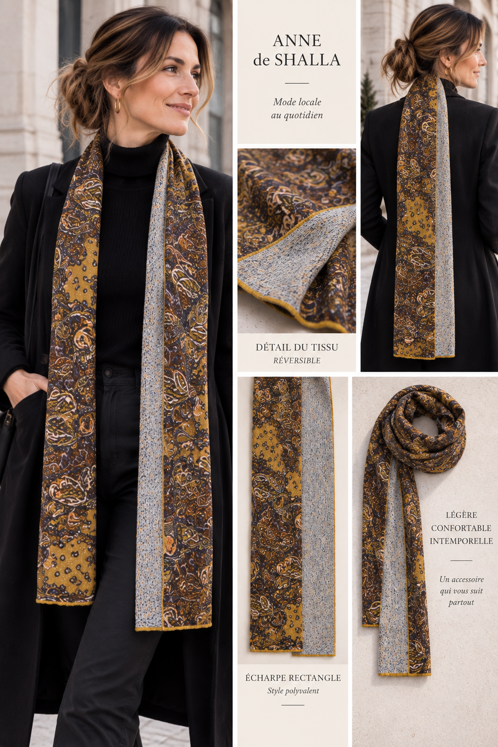 Syracus scarf by Anne de Shalla