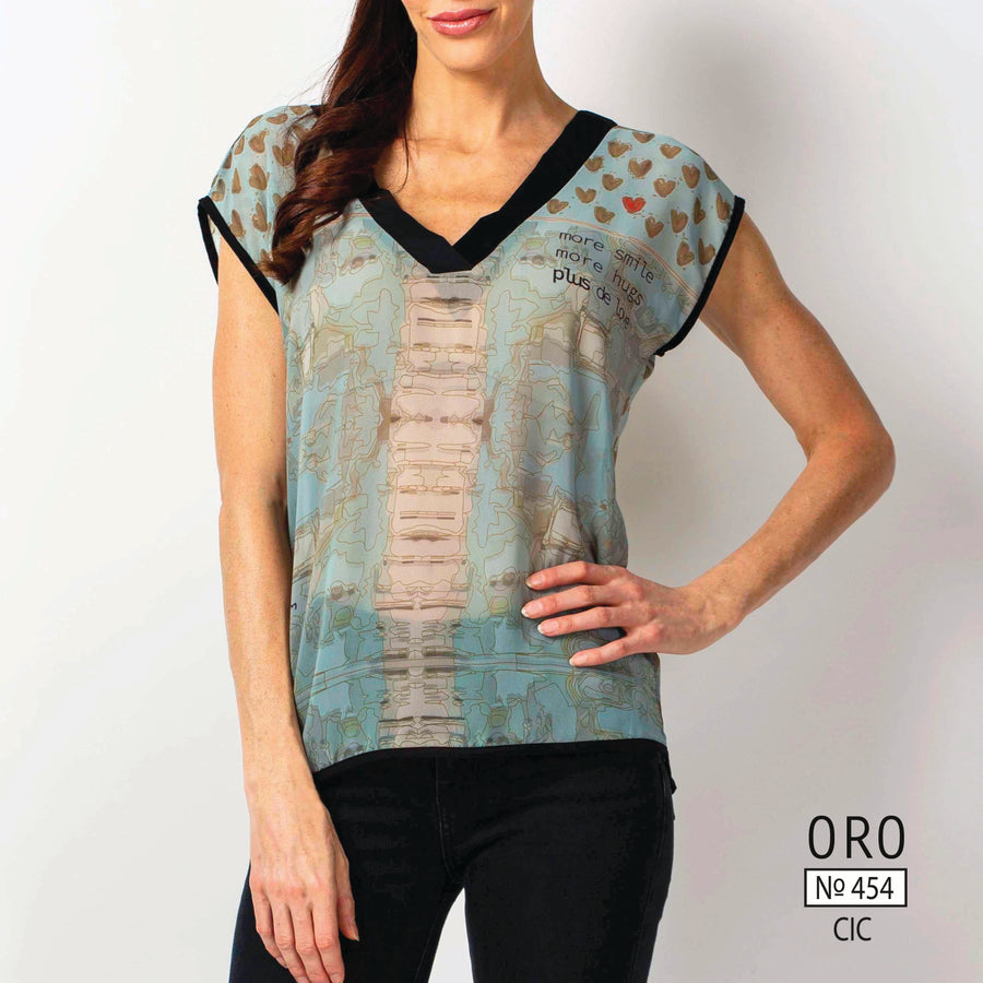 Débardeur Imprimée Chiffon no.454-Oro