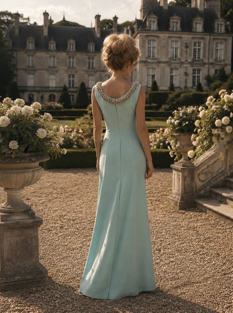 Robe vintage années 70 - Aigue-Marine de Saint-Cloud
