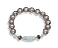 Pearl & Phrenite Crystal Bracelet