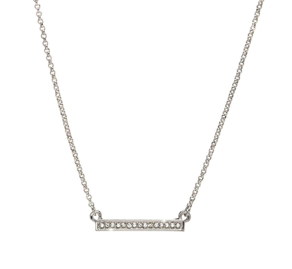 Dainty Crystal Bar Necklace