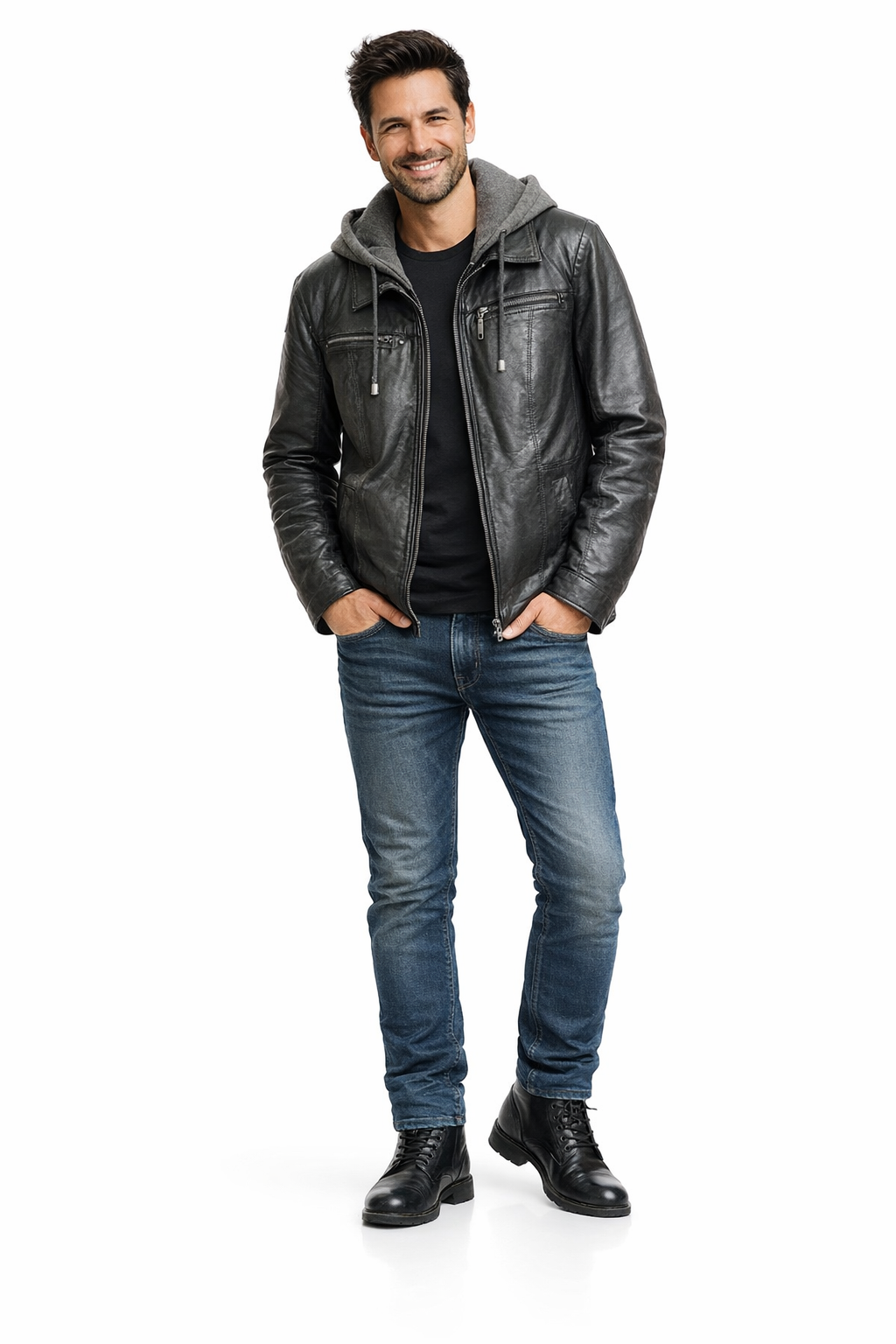 Veste en cuir - Style 30612 - Homme