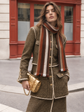 Foulard rayé orange unisexe par Anne de Shalla