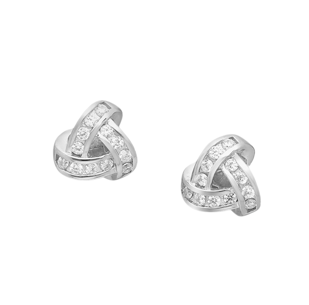 Infinity Knot Stud Earrings Gift Box