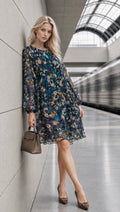 Robe plissée imprimé par Les Choix de Gaby