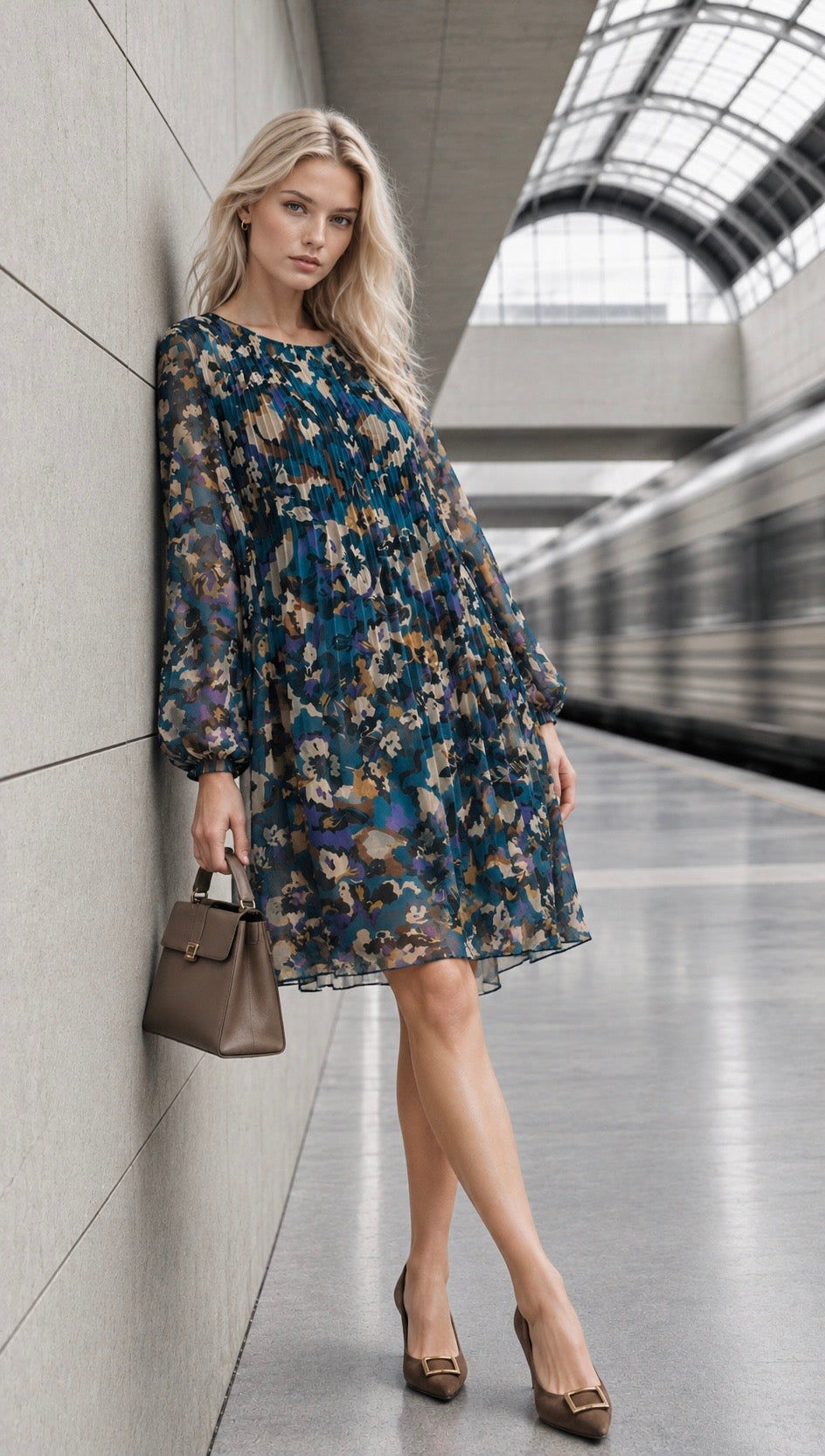 Robe plissée imprimé par Les Choix de Gaby