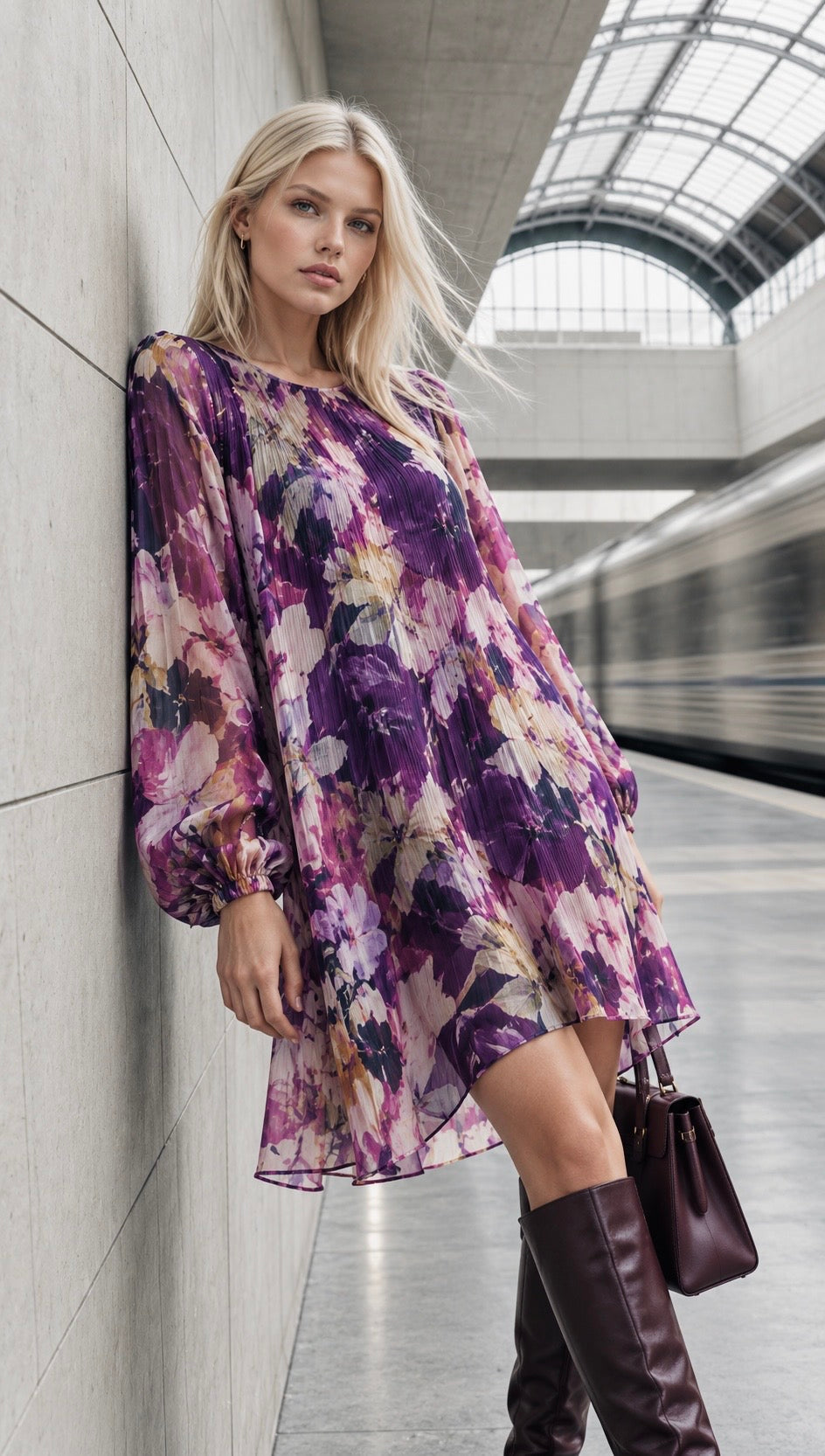 Robe plissée imprimé par Les Choix de Gaby