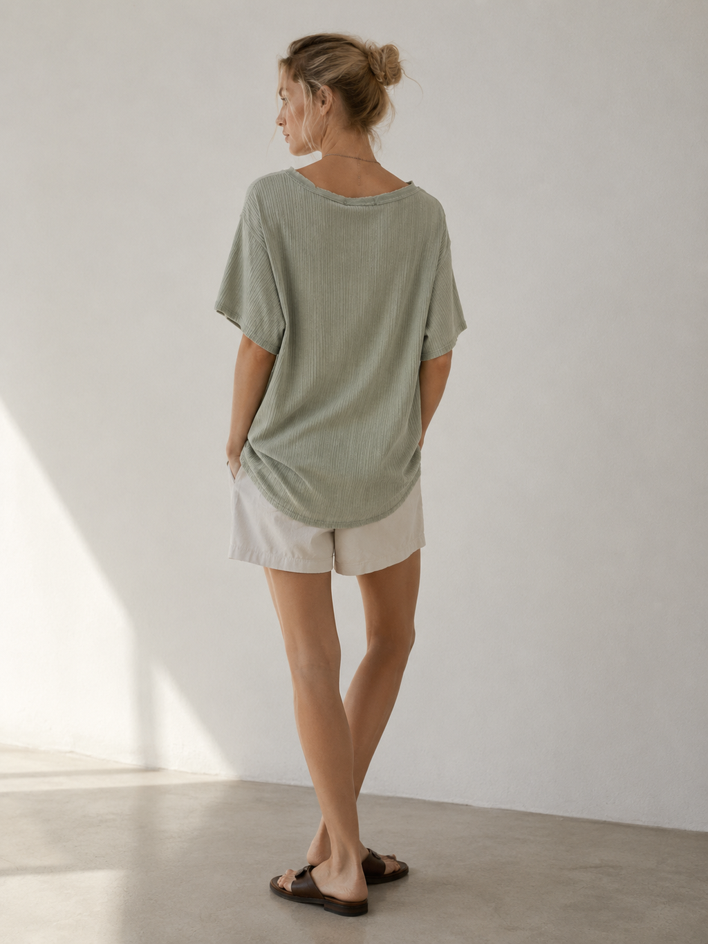 T-shirt Coeur Vert Sauge par Eternelle