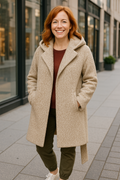 Manteau long blanc cassé par Les Choix de Gaby