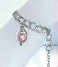 Bracelet feuille rose par Créations MJ