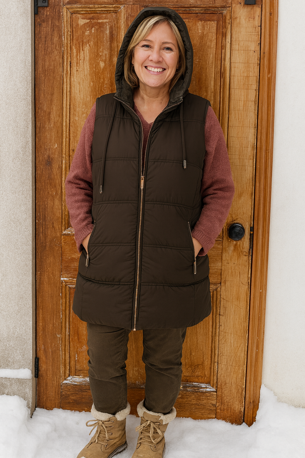 Veste sans manches Kaki par Les Choix de Gaby