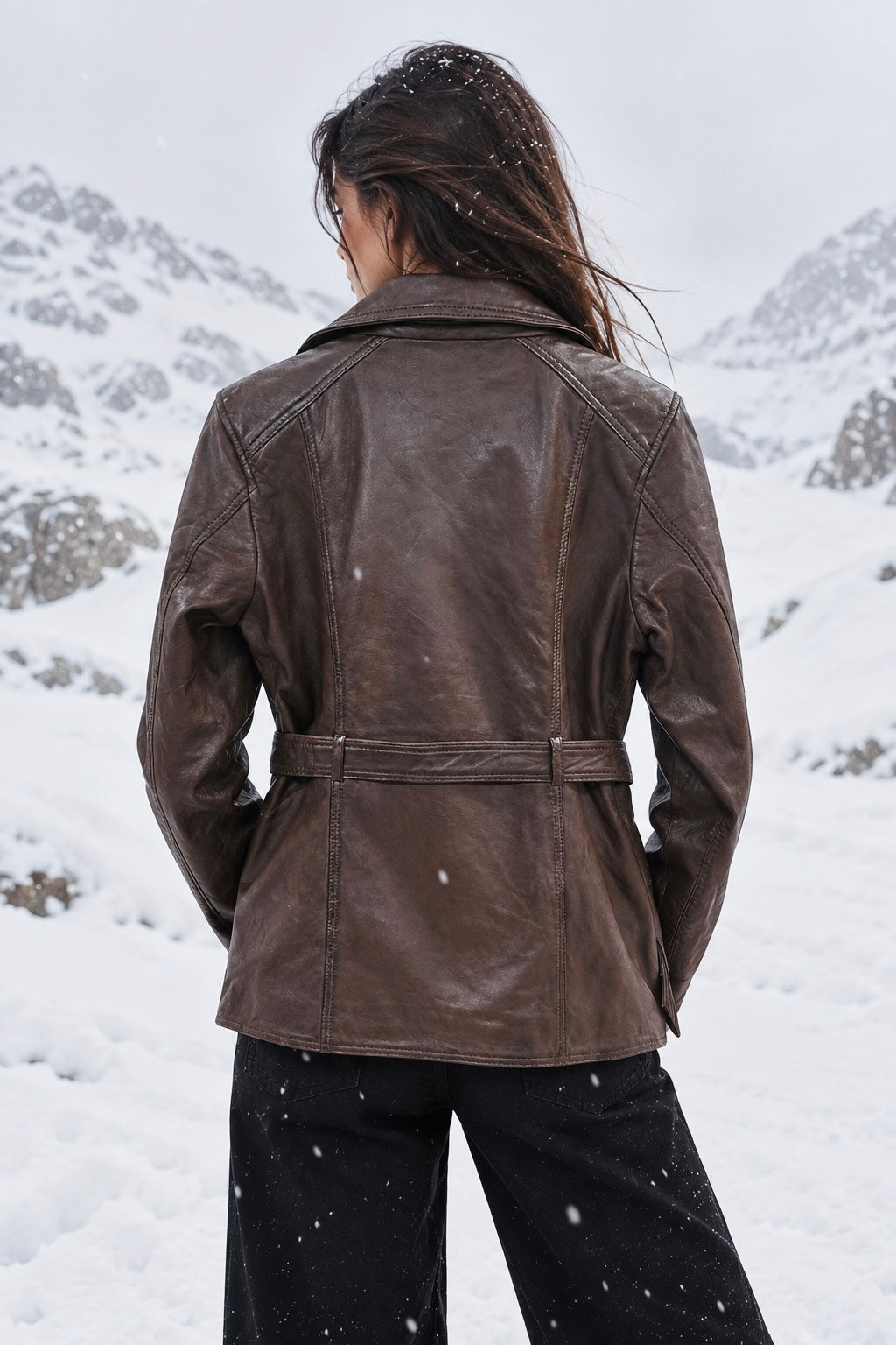 Veste en cuir par Plongé
