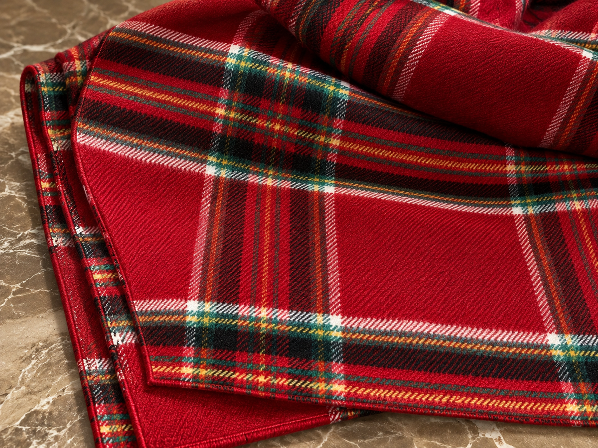 Foulard carreau rouge unisexe par Anne de Shalla