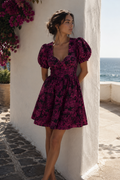 Robe Fleurie Pourpre par Les Choix de Gaby