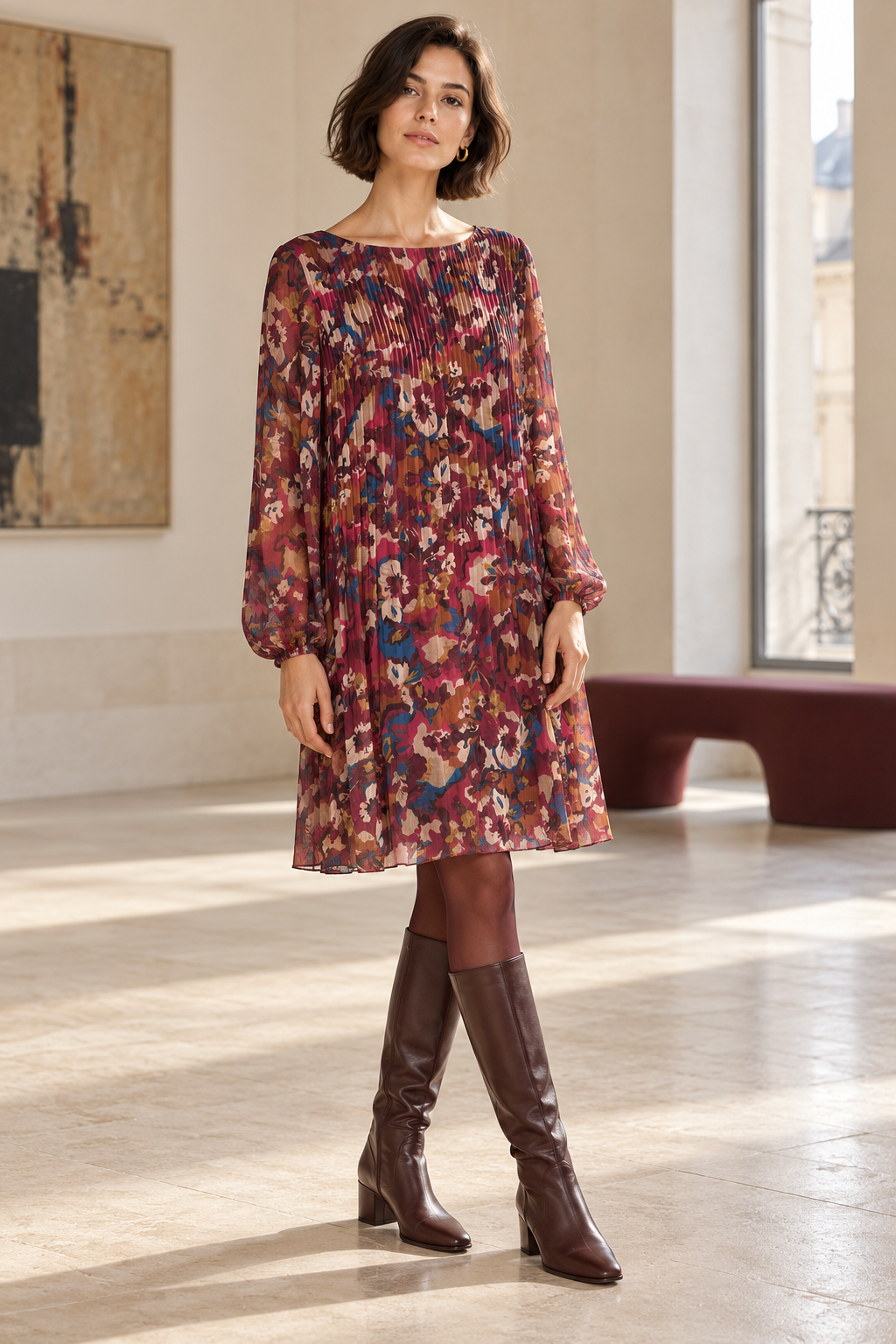 Robe plissée imprimé par Les Choix de Gaby