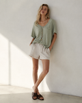 T-shirt Coeur Vert Sauge par Eternelle