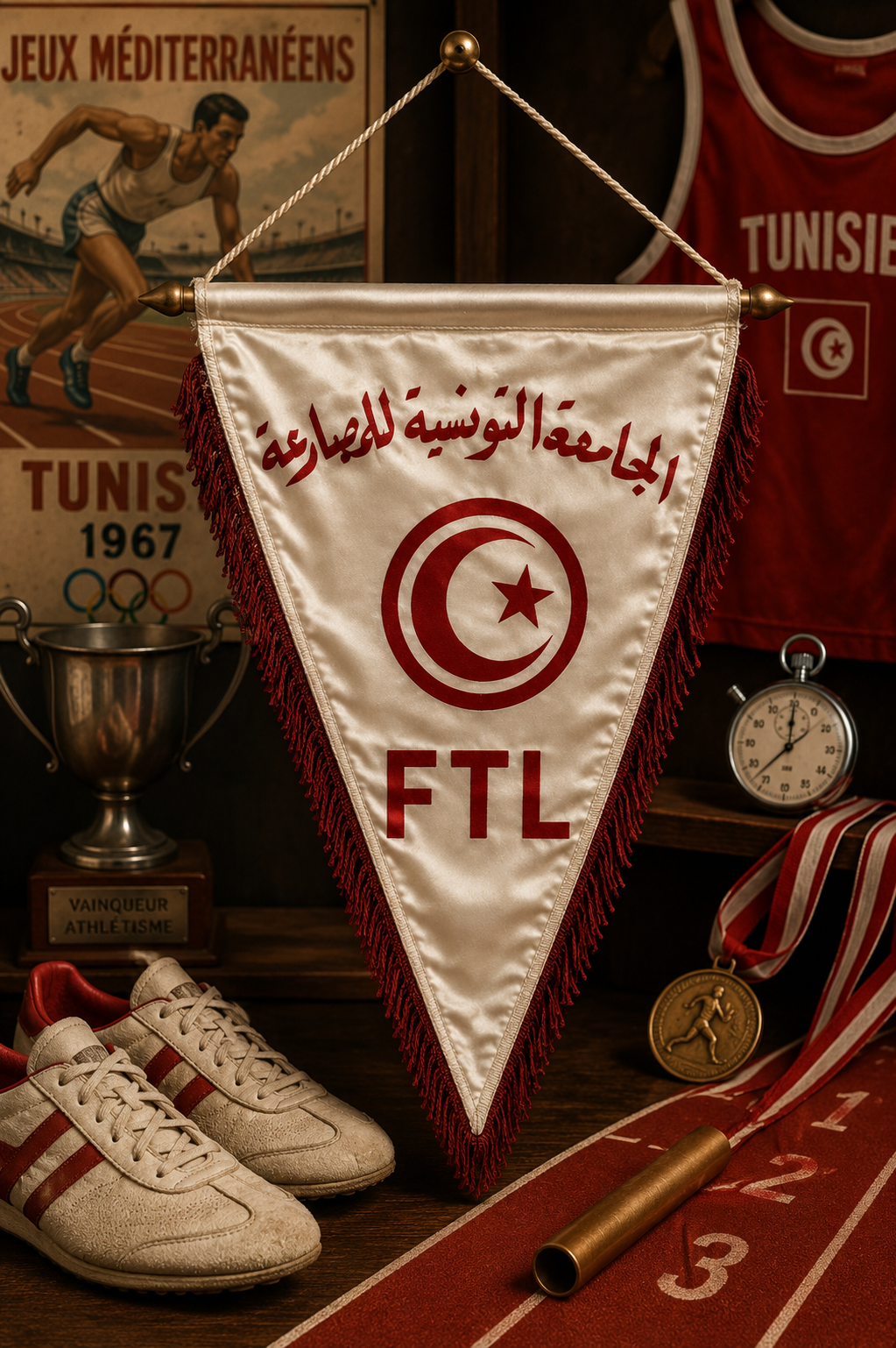 Fanion Fédération de Lutte Tunisie