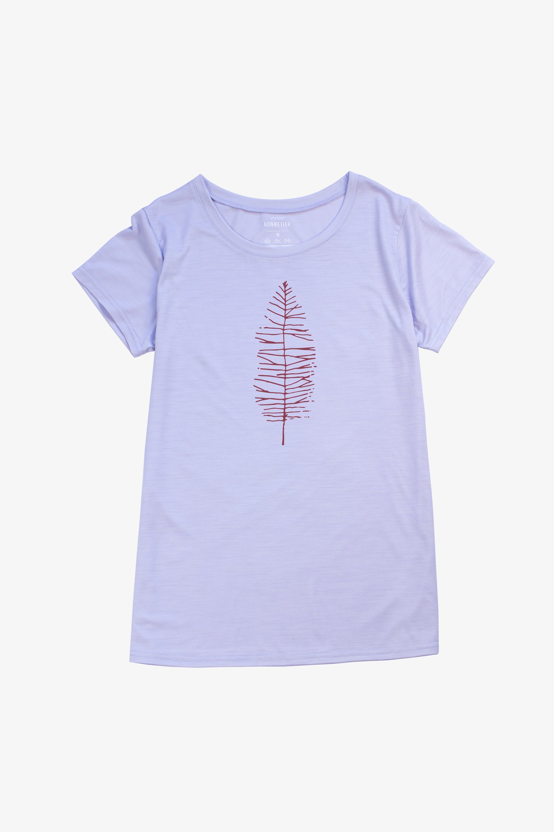 T-Shirt Femme Mérinos Parme - Ultra Léger