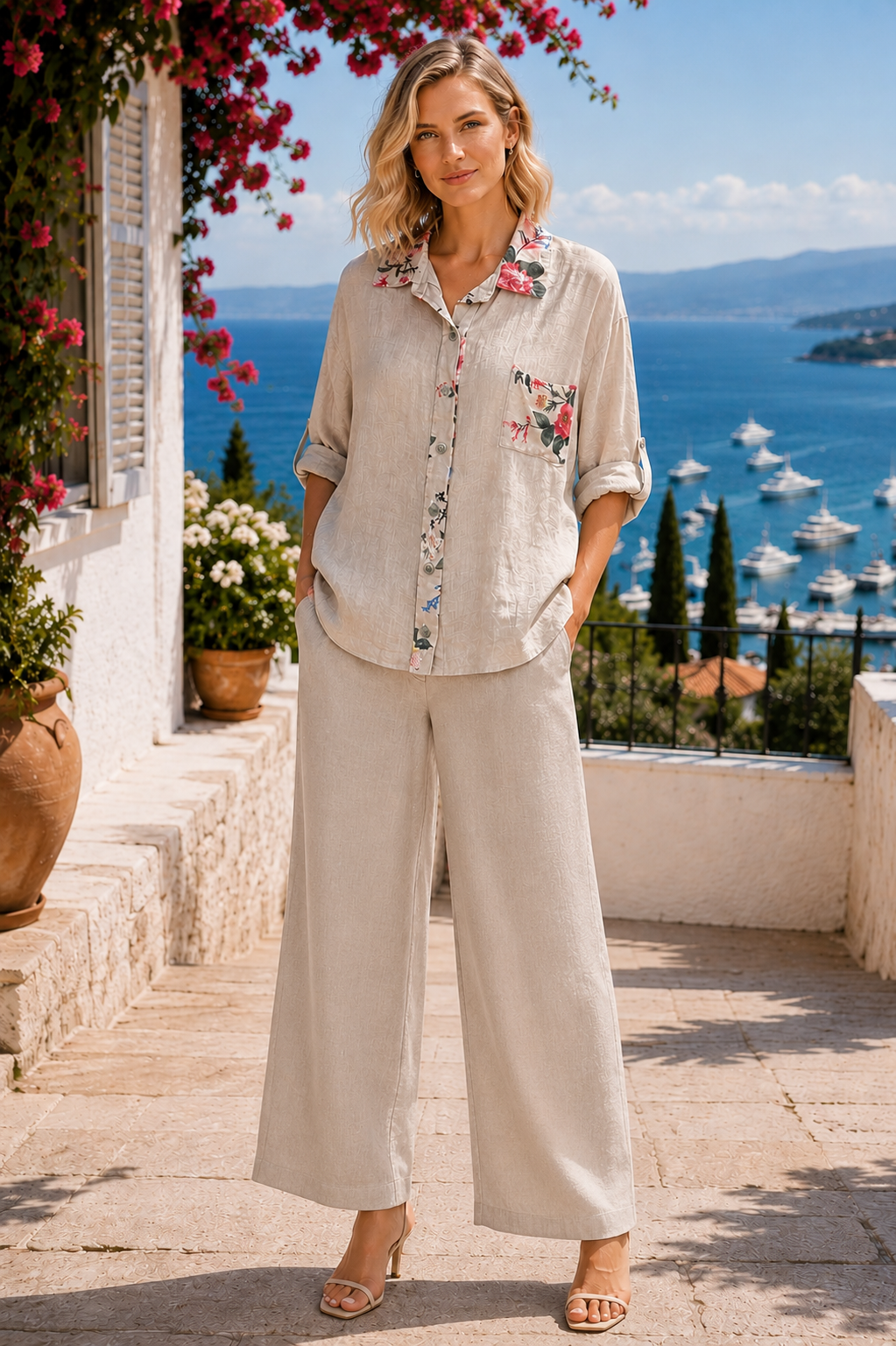 Chemise complètement lin Ivoire par Eternelle