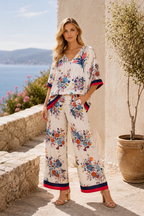 Pantalon Fleuri Riviera par Éternelle