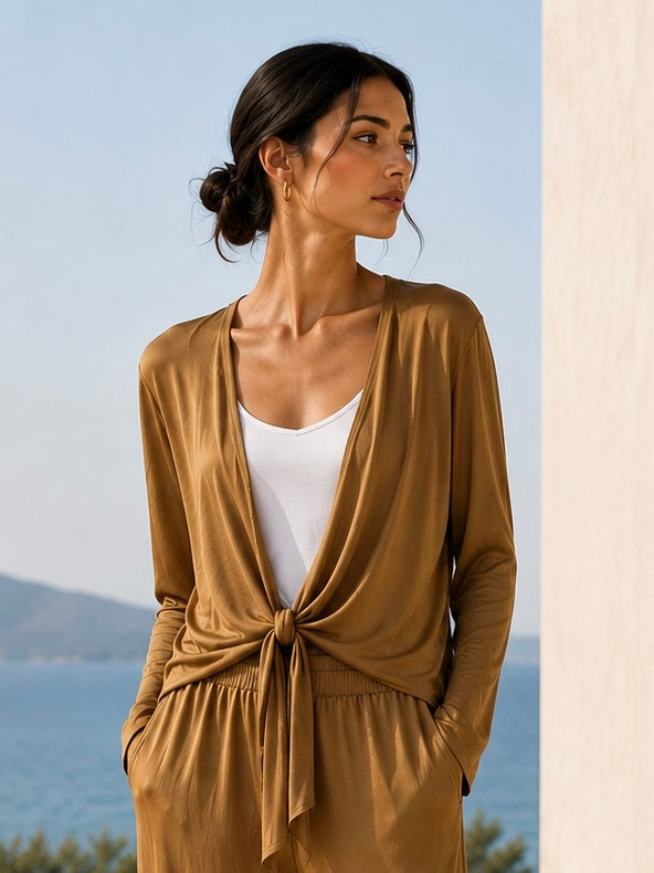 Top portefeuille en satin par Les Choix de Gaby