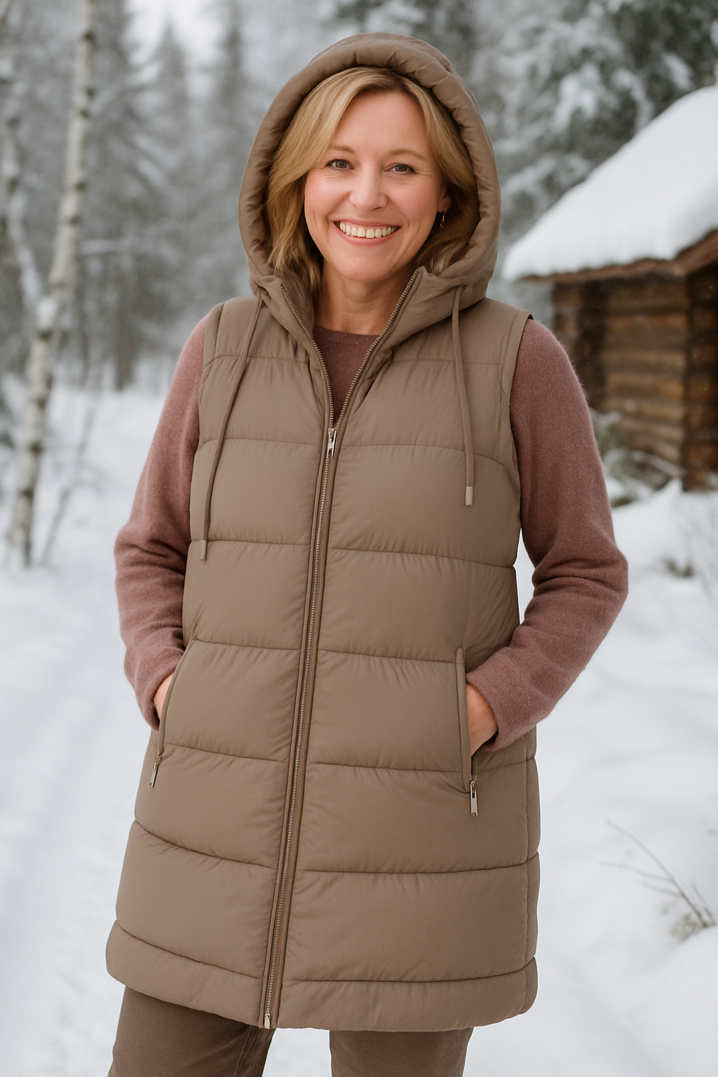 Veste sans manches Taupe par Les Choix de Gaby