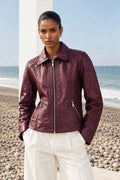 Veste en cuir par Plongé
