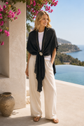 Châle de Tricot Noir Uni par Boutique Anne de Shalla