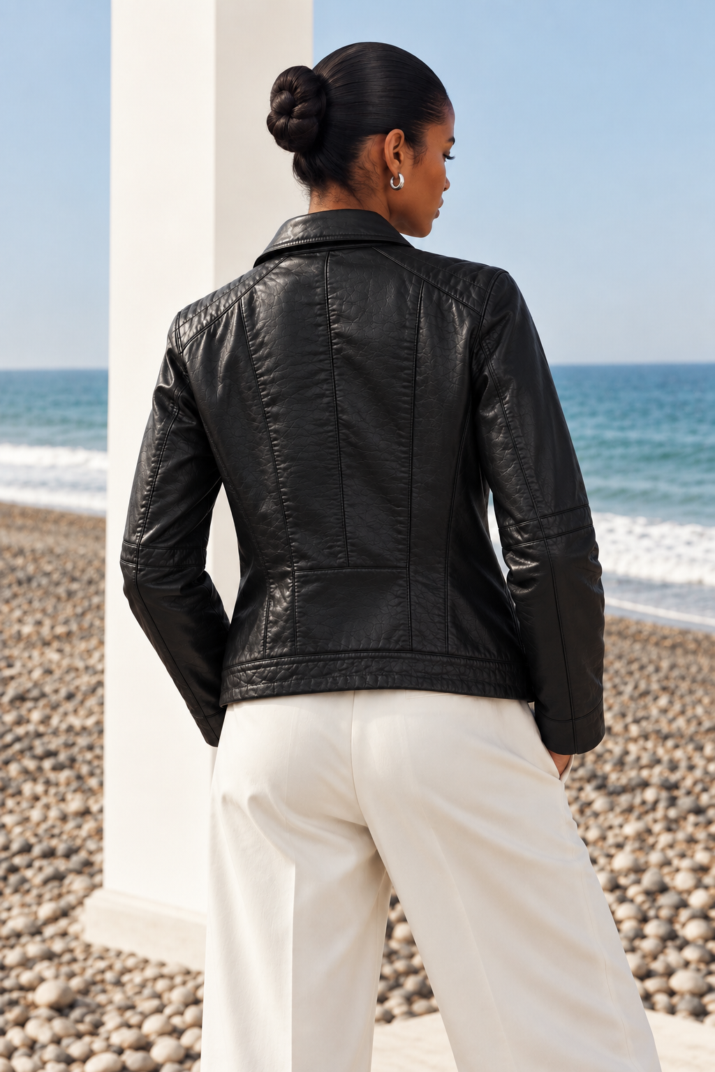 Veste en cuir par Plongé