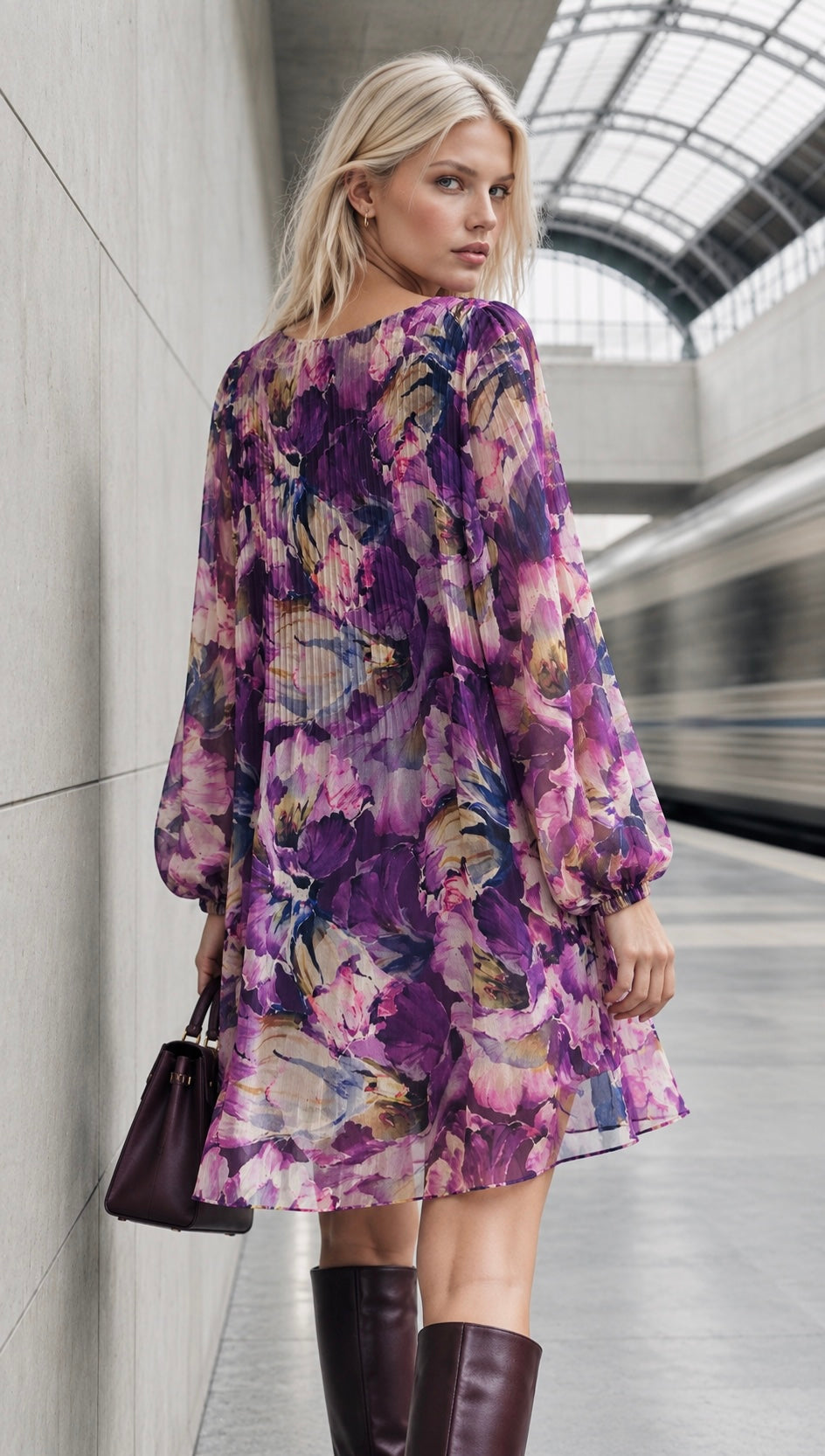 Robe plissée imprimé par Les Choix de Gaby