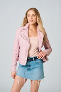 Veste en cuir Sofia RF Couleur Rose Hibiscius par Mauritius