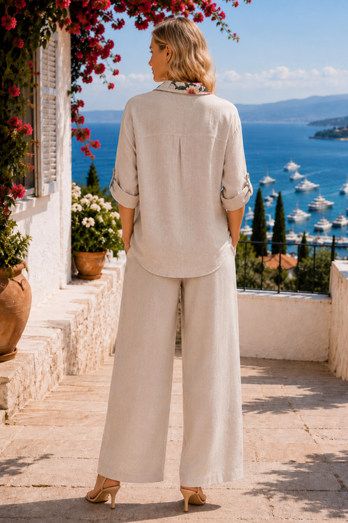 Chemise complètement lin Ivoire par Eternelle