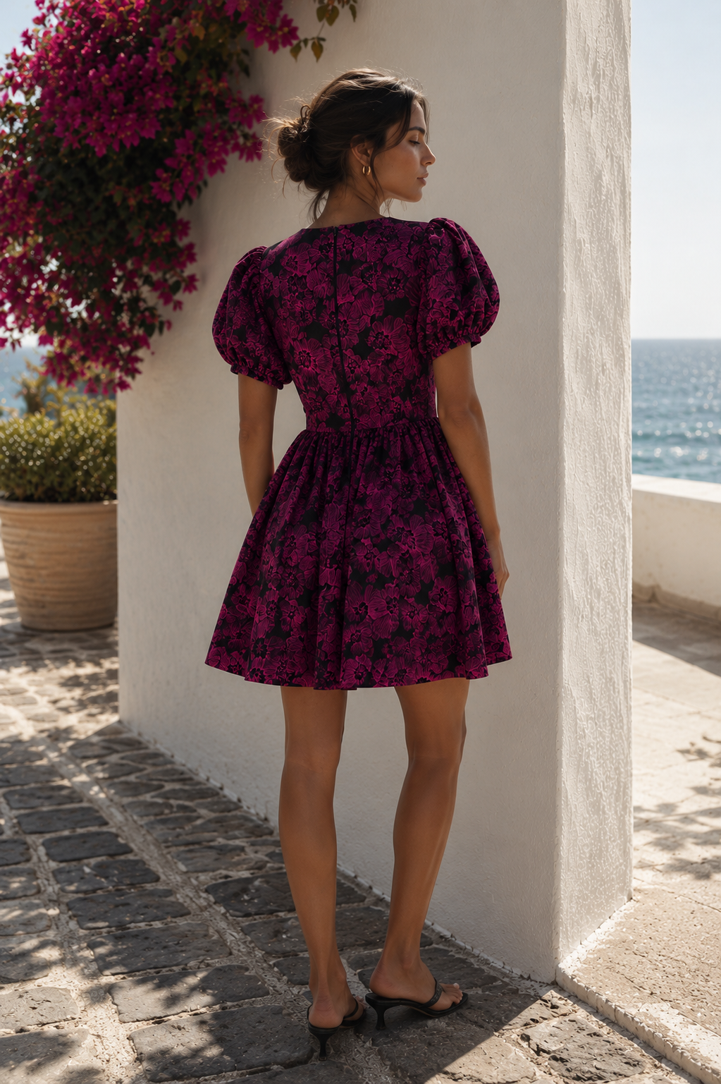Robe Fleurie Pourpre par Les Choix de Gaby
