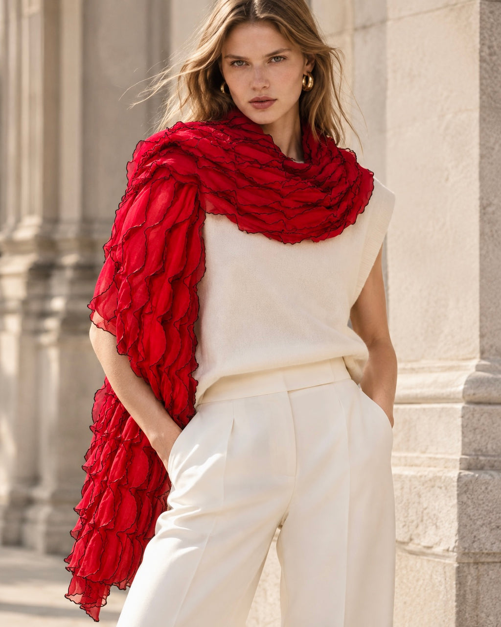 Syracus scarf by Anne de Shalla