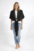 Châle de Tricot Noir Uni par Boutique Anne de Shalla