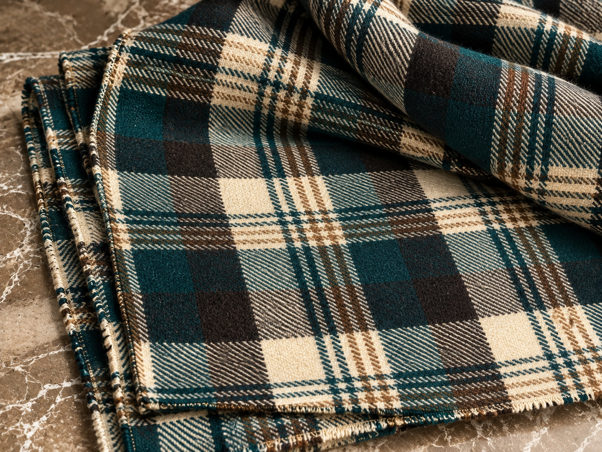 Foulard carreau forest unisexe par Anne de Shalla