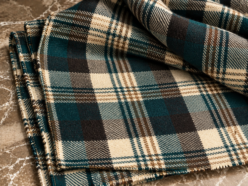 Foulard carreau forest unisexe par Anne de Shalla