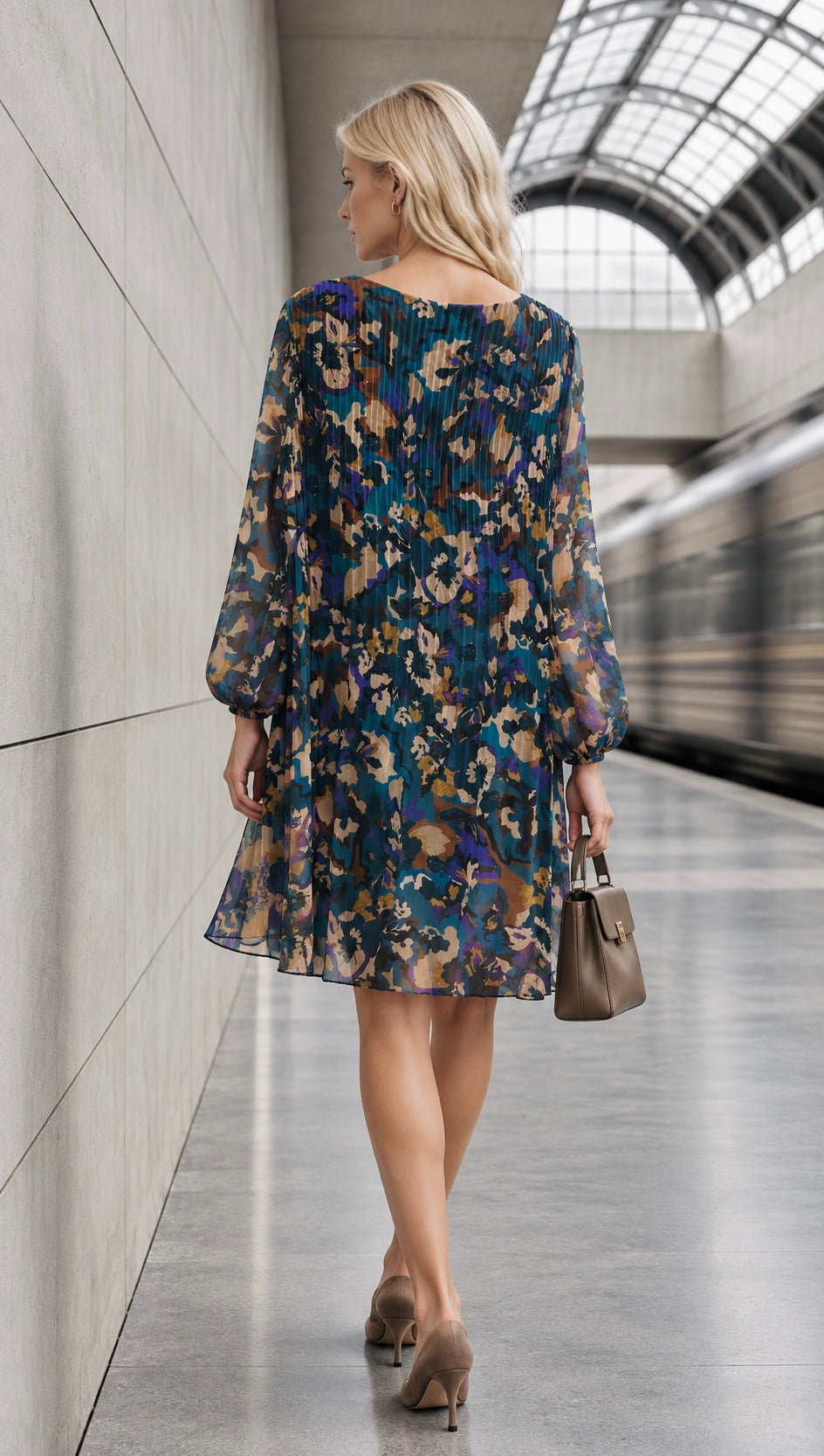 Robe plissée imprimé par Les Choix de Gaby