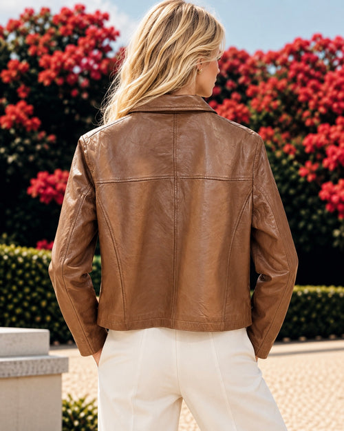 Veste en cuir par Plongé