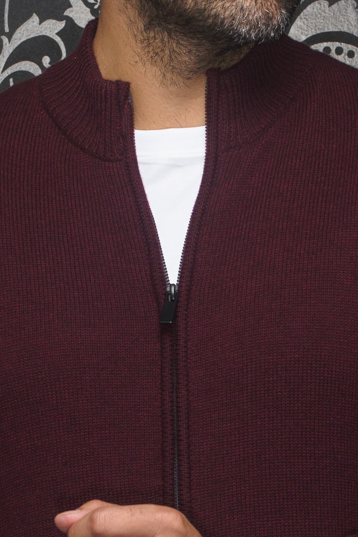 CHANDAIL EN LAINE MÉRINOS |  ESTEBAN, burgundy