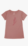 T-Shirt Mérinos Femme Saumon - Algue
