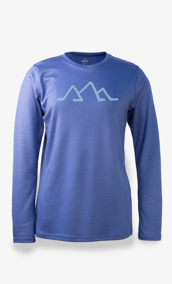 Manches longues Mérinos femme Ultra Bleu - Sommet