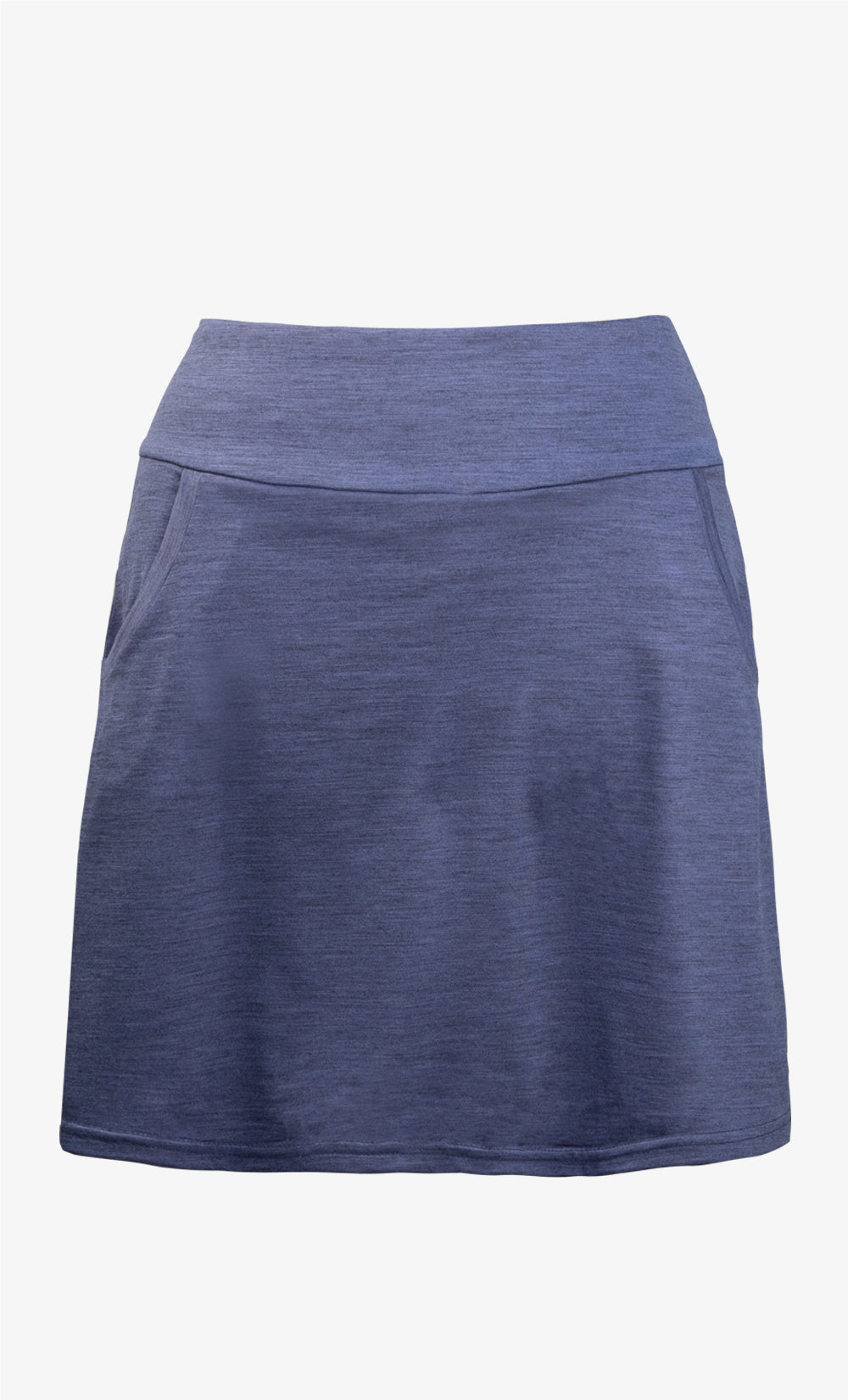 Jupe Short Mérinos Bleu Gris Chiné - Venture
